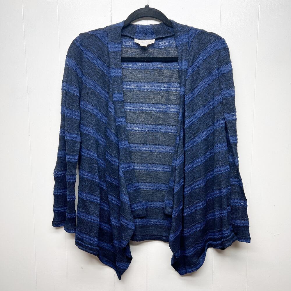 Motherhood Maternity Open Front Long Sleeve Striped Boho Cardigan Size Large